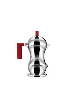 Alessi Red Pulcina Espresso Coffee Maker 3 cup